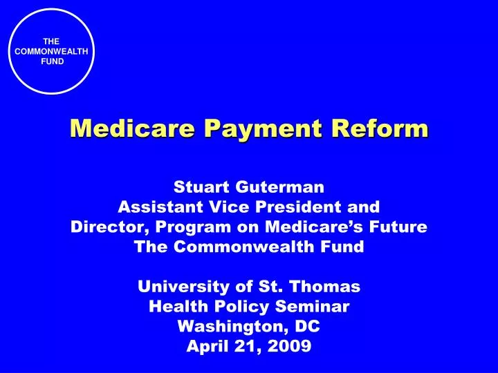 medicare payment reform