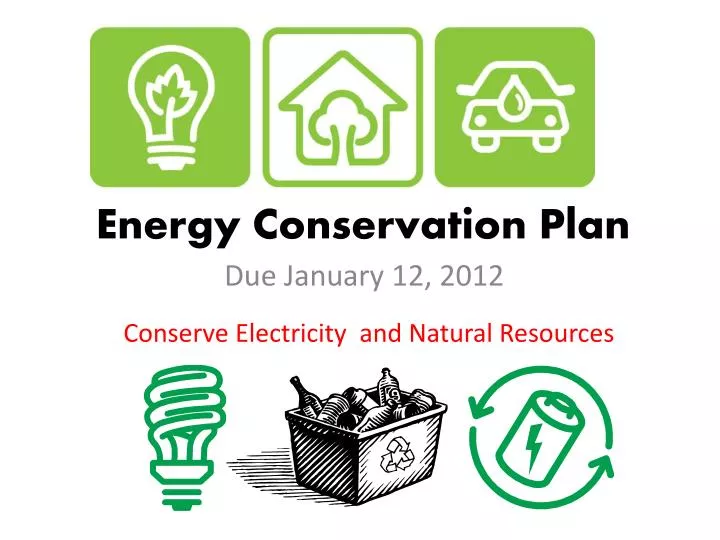 energy conservation plan