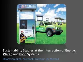 Sustainability Studies at the Intersection of Energy , Water , and Food Systems Elliott Campbell, Assistant Professo