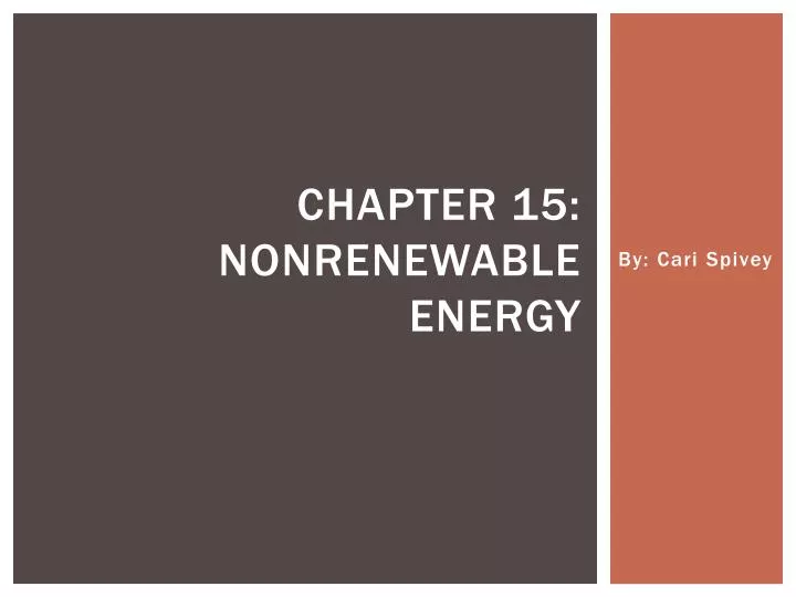 chapter 15 nonrenewable energy