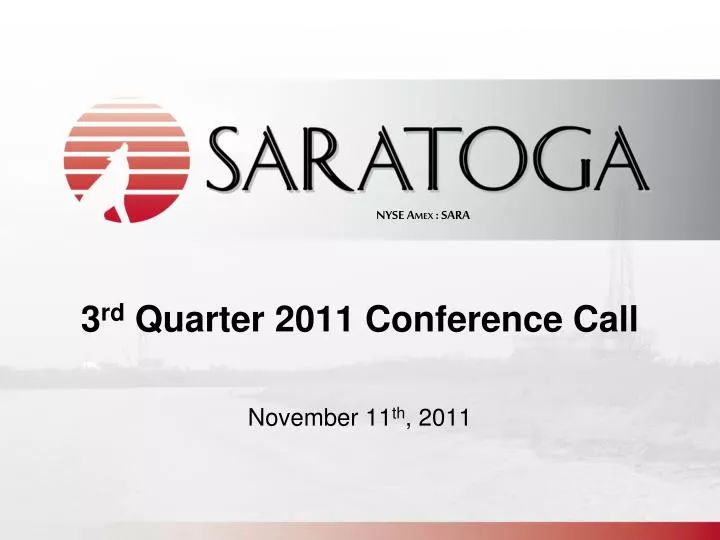 3 rd quarter 2011 conference call