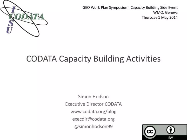 codata capacity building activities