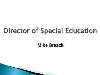 Director of Special Education