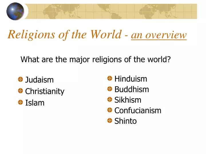 religions of the world an overview