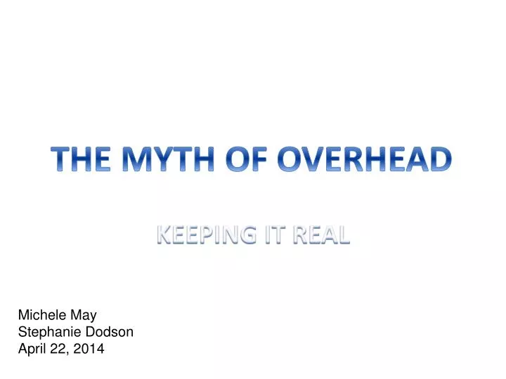 the myth of overhead