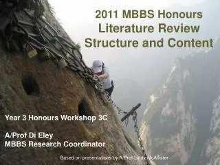 2011 MBBS Honours Literature Review Structure and Content