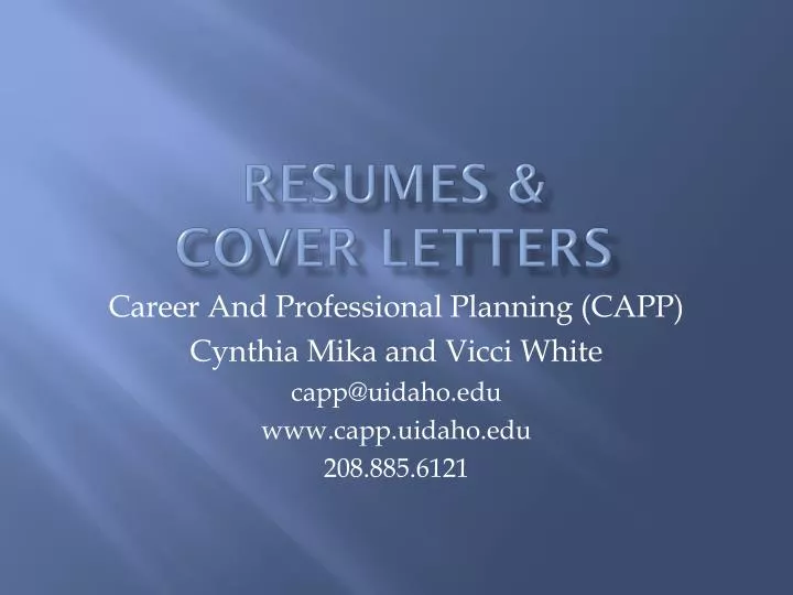 resumes cover letters