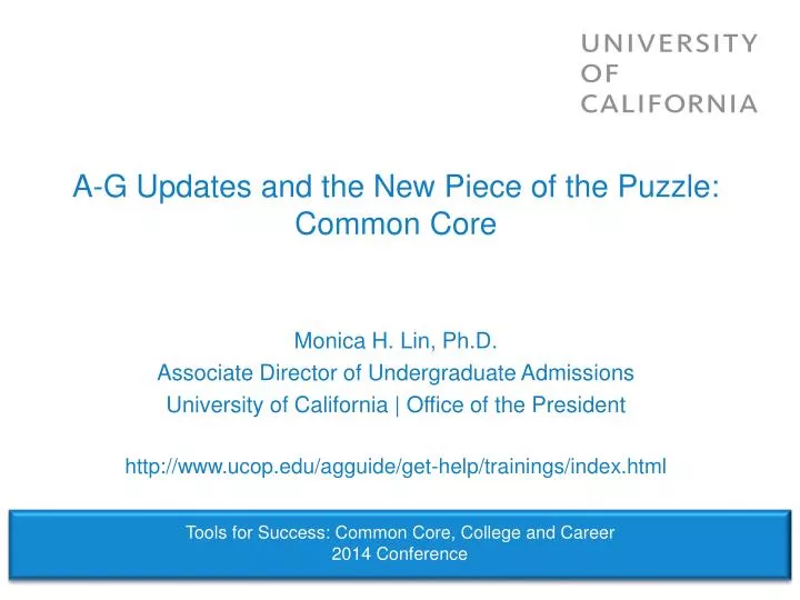 a g updates and the new piece of the puzzle common core