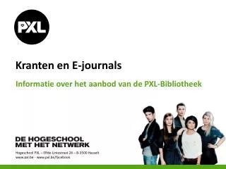 Kranten en E- journals