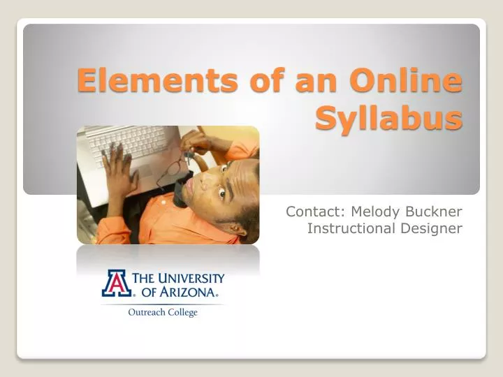 elements of an online syllabus