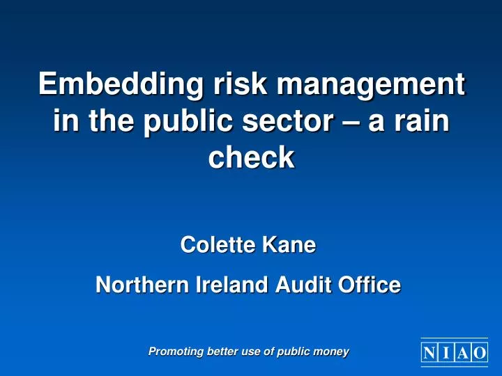 embedding risk management in the public sector a rain check