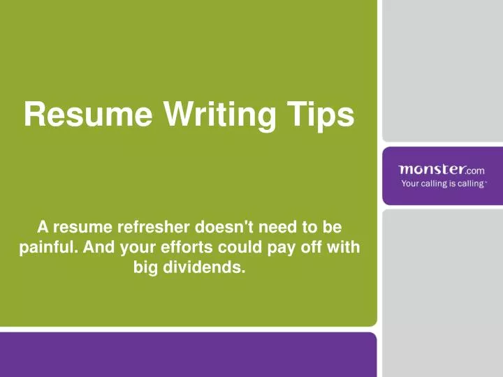 a resume refresher doesn t need to be painful and your efforts could pay off with big dividends