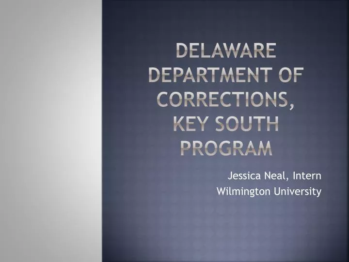 delaware department of corrections key south program