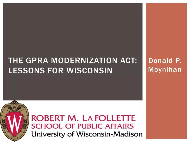 the gpra modernization act lessons for wisconsin
