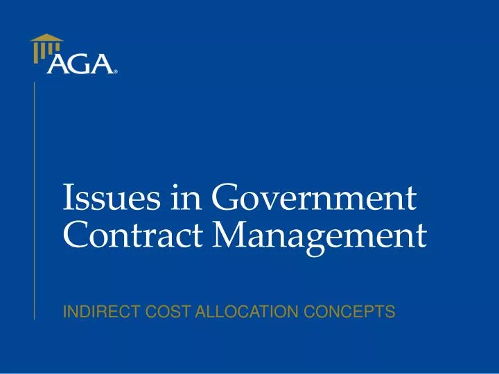 issues in government contract management