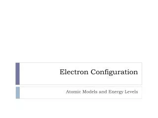 Electron Configuration