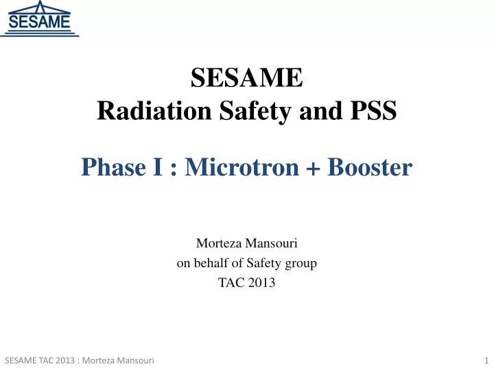 sesame radiation safety and pss