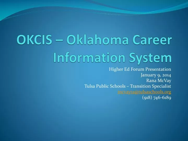 okcis oklahoma career information system