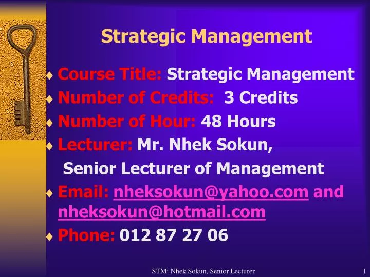 strategic management