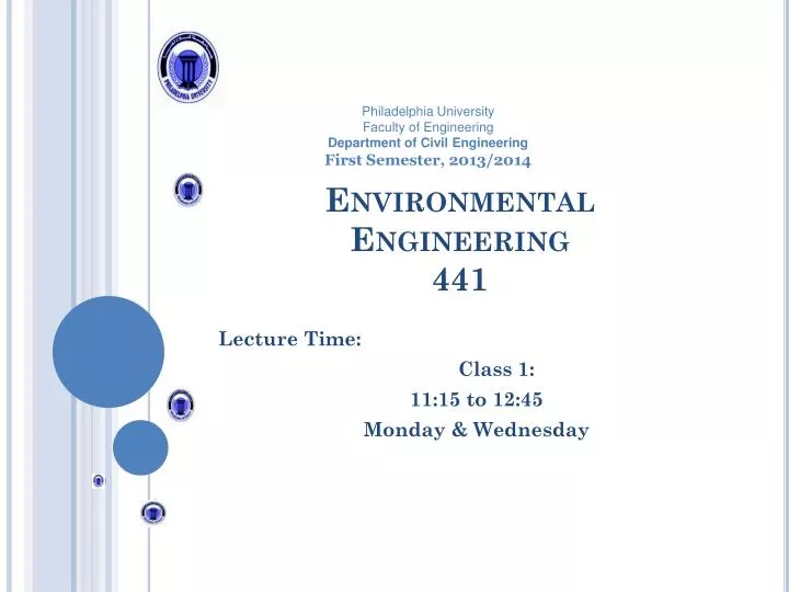 environmental engineering 441