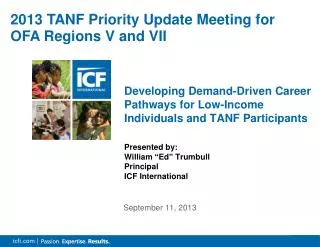 2013 TANF Priority Update Meeting for OFA Regions V and VII