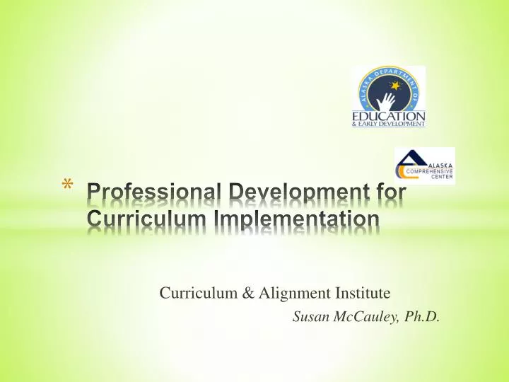 professional development for curriculum implementation
