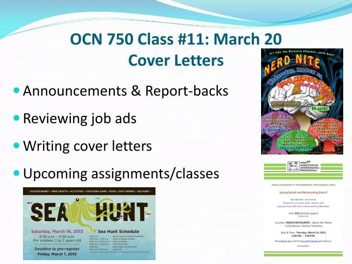 ocn 750 class 11 march 20 cover letters