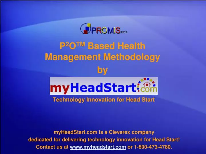 p 2 o tm based health management methodology by