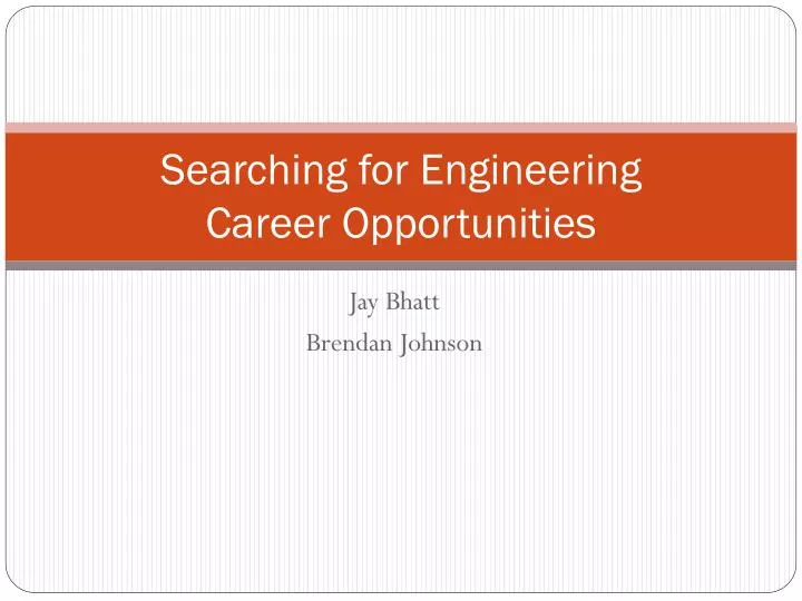 searching for engineering career opportunities
