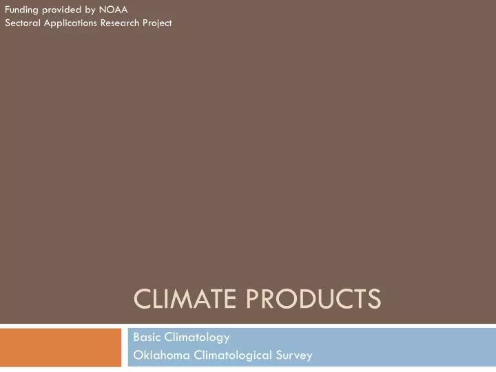 climate products