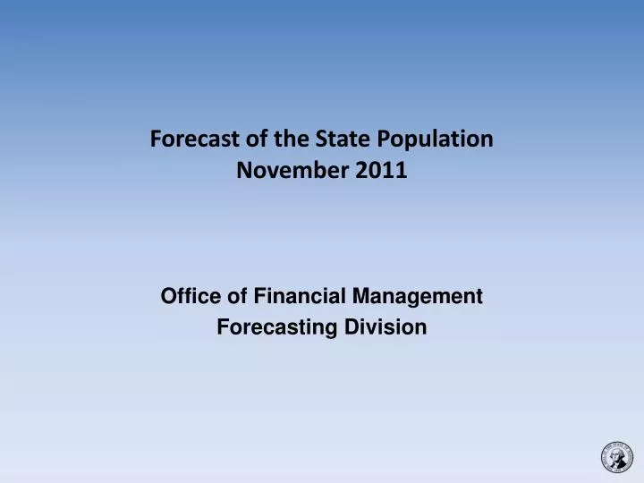 forecast of the state population november 2011