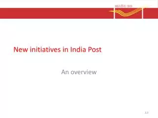 New initiatives in India Post