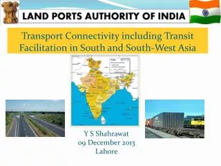 Transport Connectivity including Transit Facilitation in South and South-West Asia