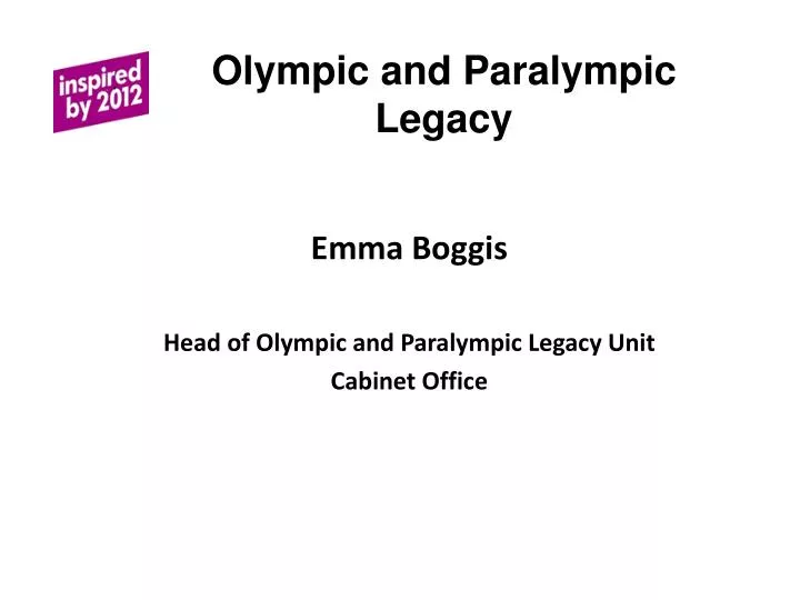 olympic and paralympic legacy