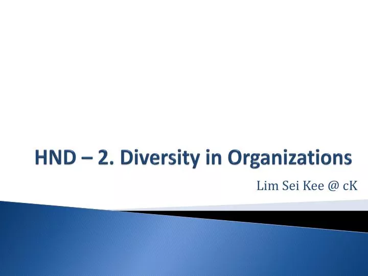 hnd 2 diversity in organizations