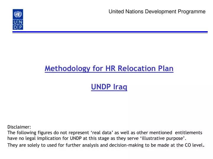 methodology for hr relocation plan undp iraq