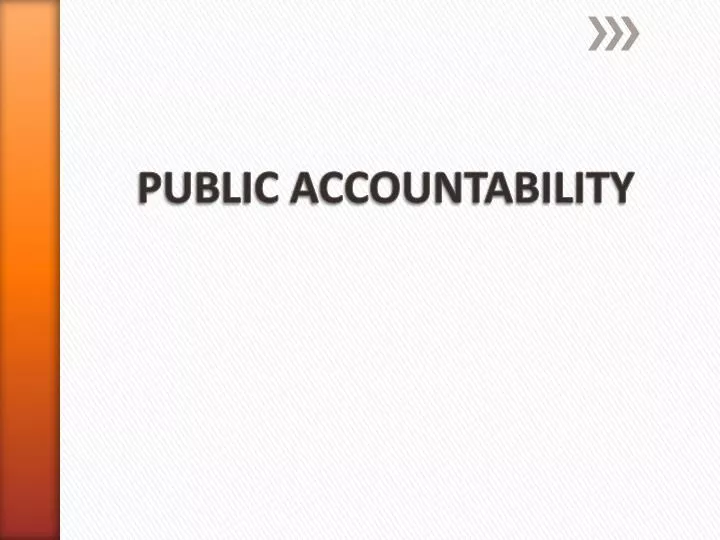public accountability