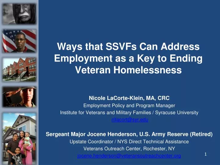 ways that ssvfs can address employment as a key to ending veteran homelessness