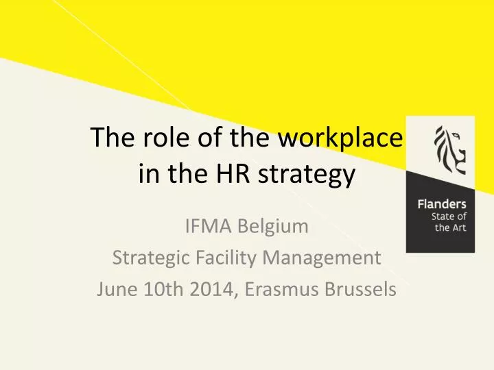 the role of the workplace in the hr strategy