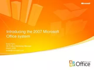 Introducing the 2007 Microsoft Office system