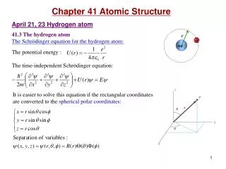 Chapter 41 Atomic Structure