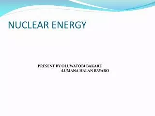 NUCLEAR ENERGY