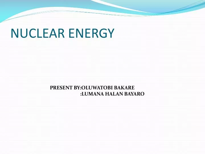 nuclear energy