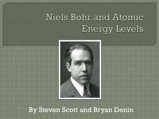 Niels Bohr and Atomic Energy Levels