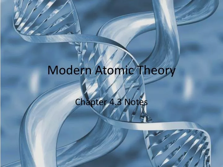 modern atomic theory