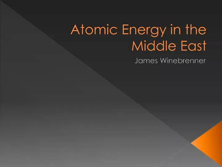 atomic energy in the middle east