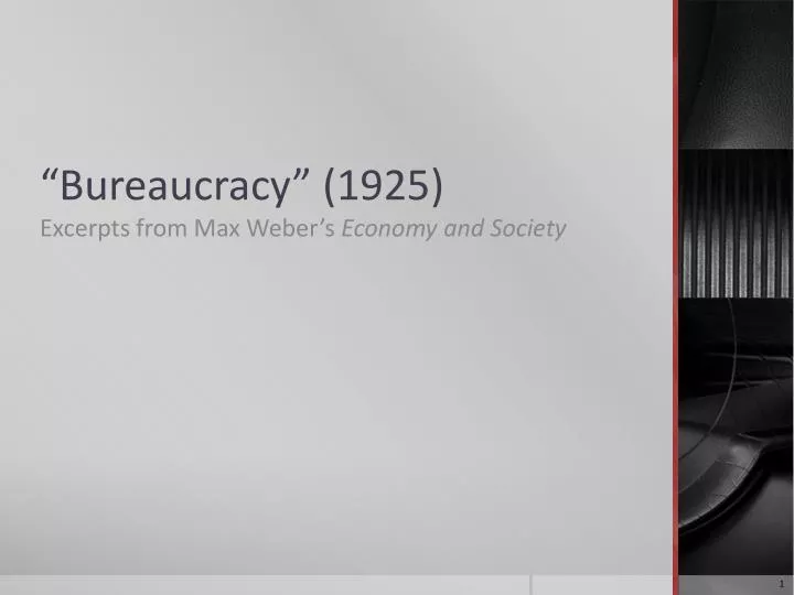 bureaucracy 1925