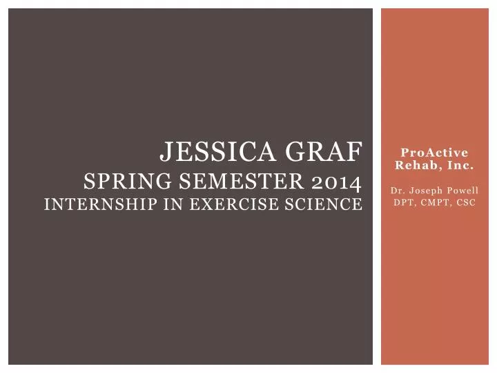 jessica graf spring semester 2014 internship in exercise science