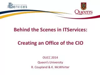 Behind the Scenes in ITServices: Creating an Office of the CIO