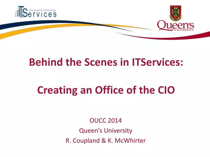 behind the scenes in itservices creating an office of the cio